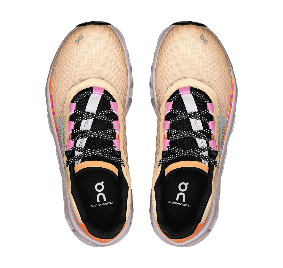 On Women's Cloudmonster Orange/Grey Running Shoes