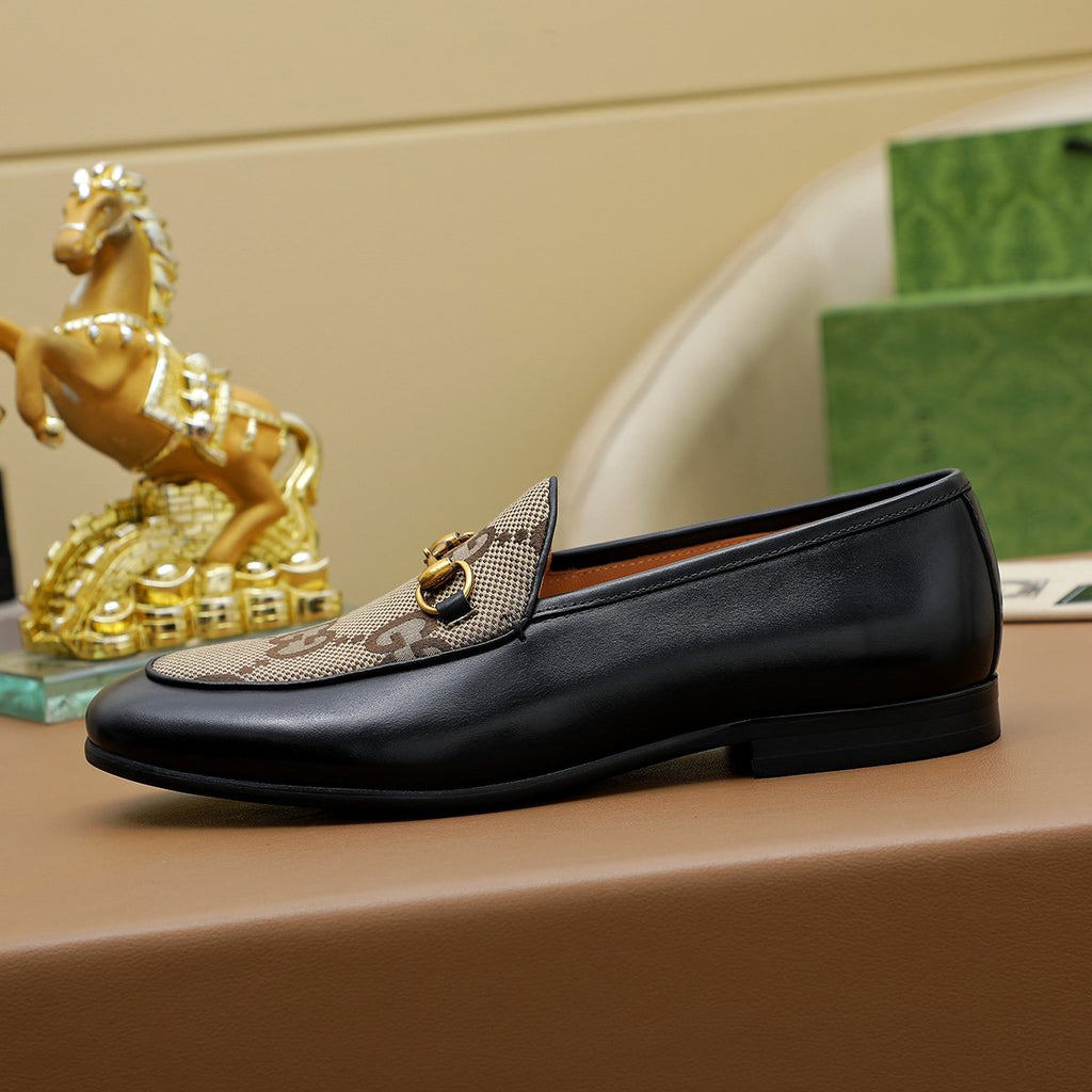 Gucci Patterned Horsebit Loafers — side