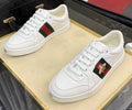 Gucci Green and Red Stripe Bee Sneakers — hero
