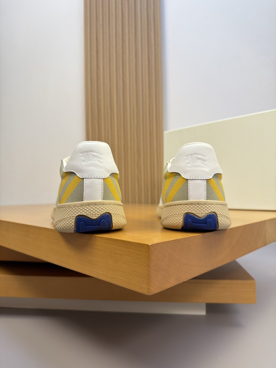 Burberry Check-Panel Low-Top Sneakers — back
